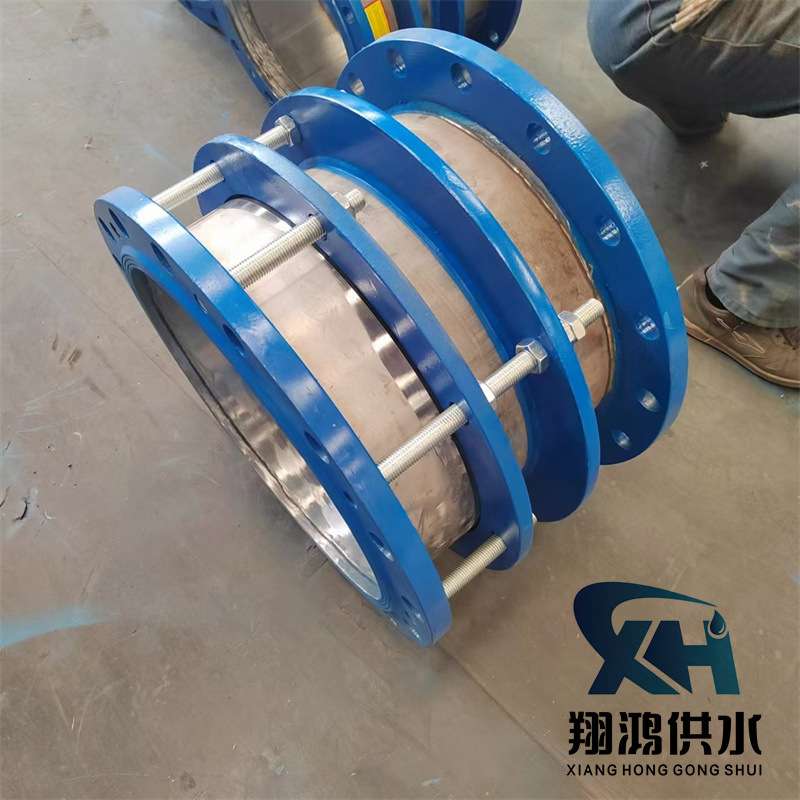 双法兰传力接头钢制伸缩节补偿器管道限位高压加厚螺旋焊接防爆