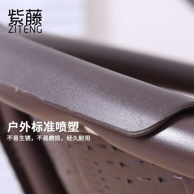 阳台桌椅小茶几组合三件套藤椅子靠背椅简约现代休闲喝茶花园家具