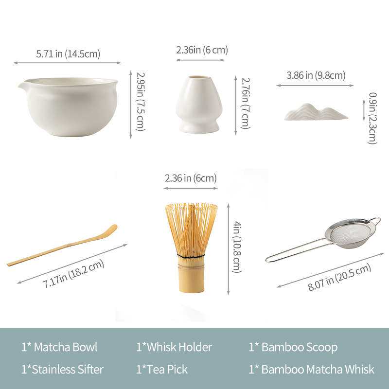 抹茶碗陶瓷日式打抹茶用套装茶筅竹子抹茶刷百本立宋代点茶7件套