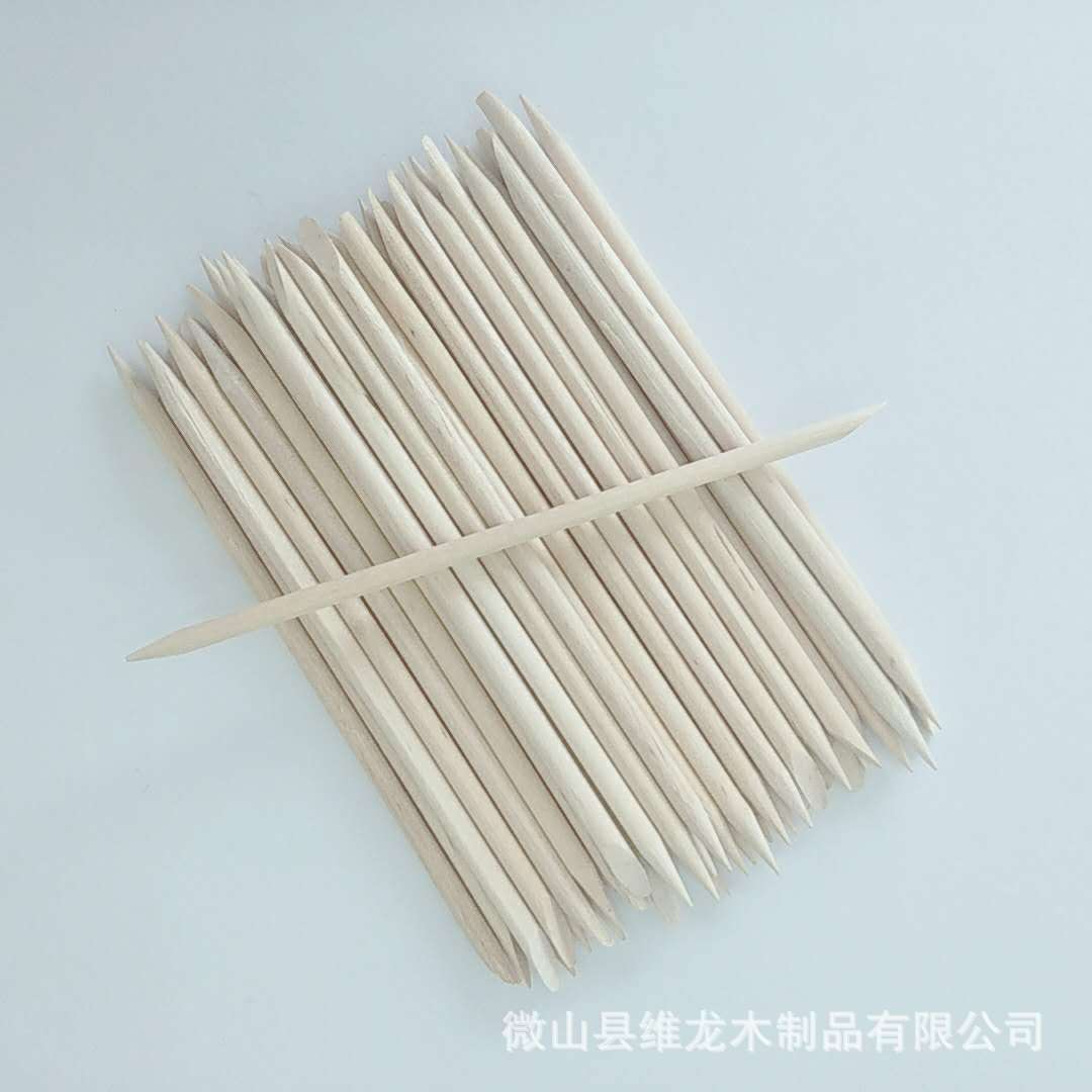 美甲工具  桔木棒木签死皮推11.4cm双头桔木棒100根袋装点钻棒