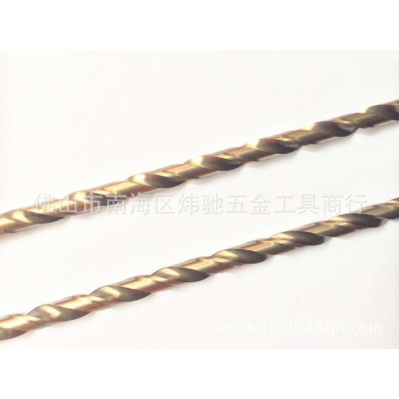 厂销超硬特长不锈钢用钻头含钴HSSCO加长直柄麻花钻咀嘴8*200 300