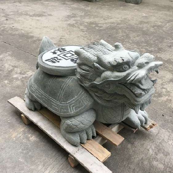 惠安石雕青石龙头龟吐水龙龟别墅花园喷泉古建园林石头龟庭院装饰