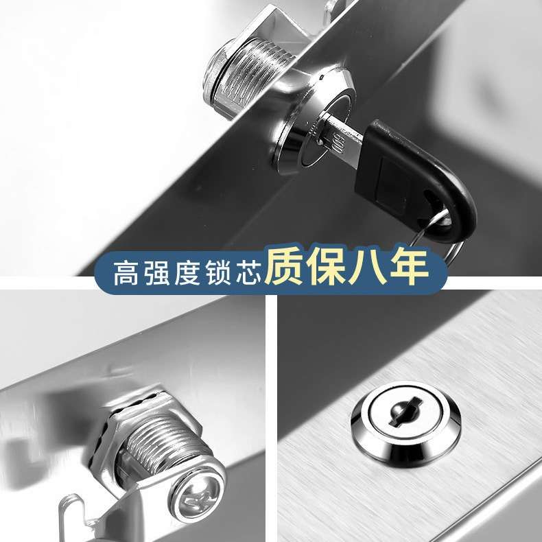 洗手间不锈钢大卷纸盒壁挂式大盘纸巾架钥匙擦手纸盒商用厕纸盒