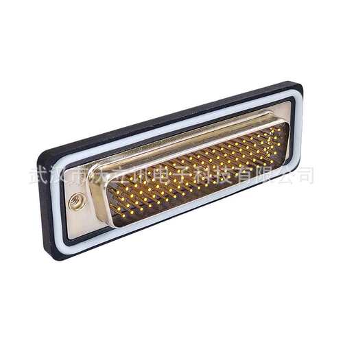 高密度ip67D-SUB连接器104公头防水接头直插104pin母头镀金实芯针