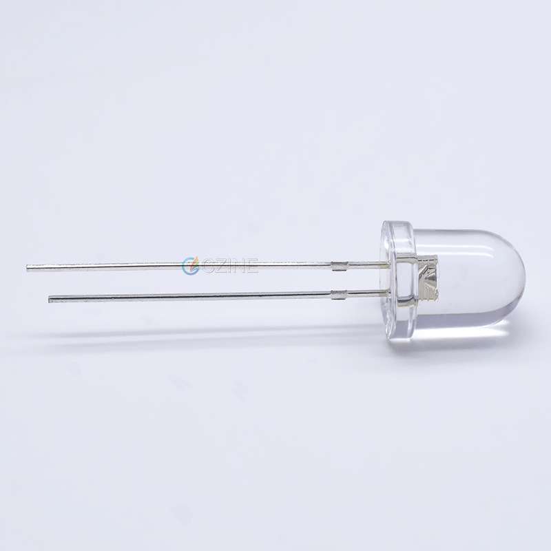f10透明10mm七彩快闪慢闪rgb全彩变化颜色直插led灯珠发光二极管