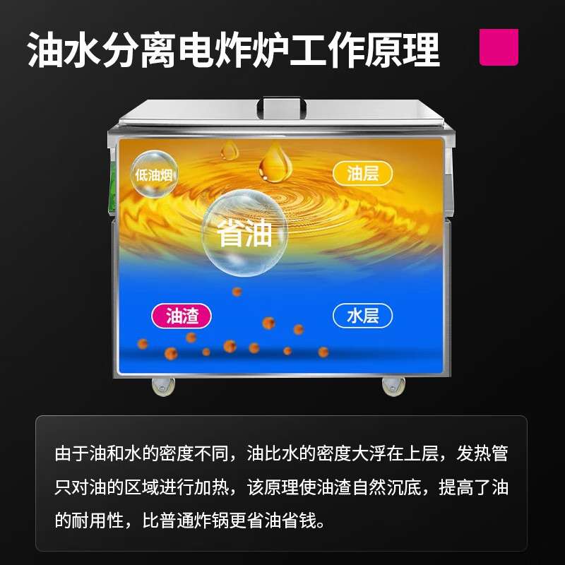 乐创电炸炉商用油水分离油炸锅摆摊大容量电热油炸炉炸鸡炸油条机