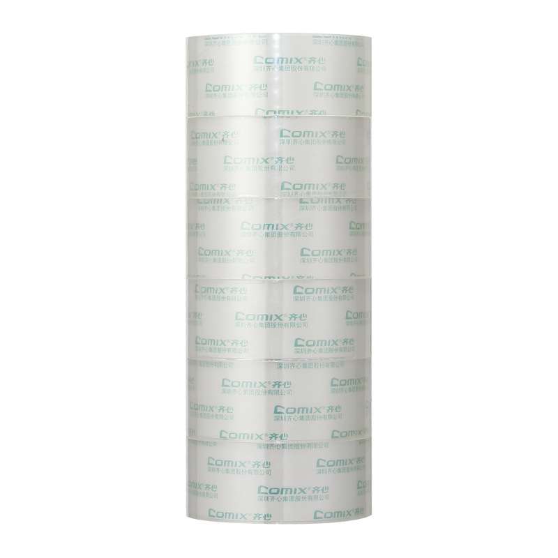 齐心 JT4810-6 封箱胶带48mm*100y*50um(6卷/筒) 高透明