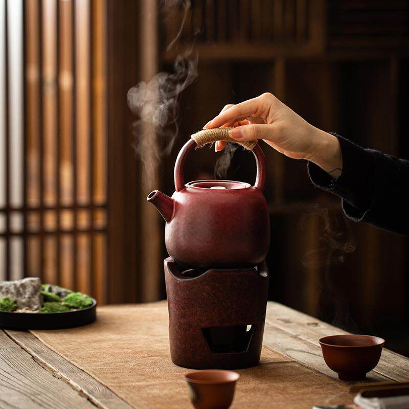 烧茶炉酒精炉陶瓷煮茶器煮茶炉家用户外野外陶壶温茶炉煮茶壶底座