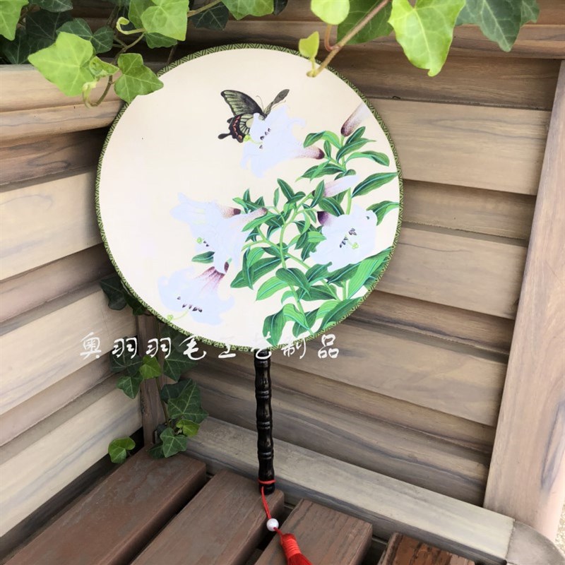 双面团扇中国风古代古典宫廷舞蹈扇子女宫扇复古风古装汉服团扇图片
