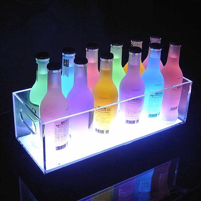 发光冰桶 LED酒吧KTV创意亚克力啤酒桶香槟桶鸡尾酒冰槽冰盒冰桶