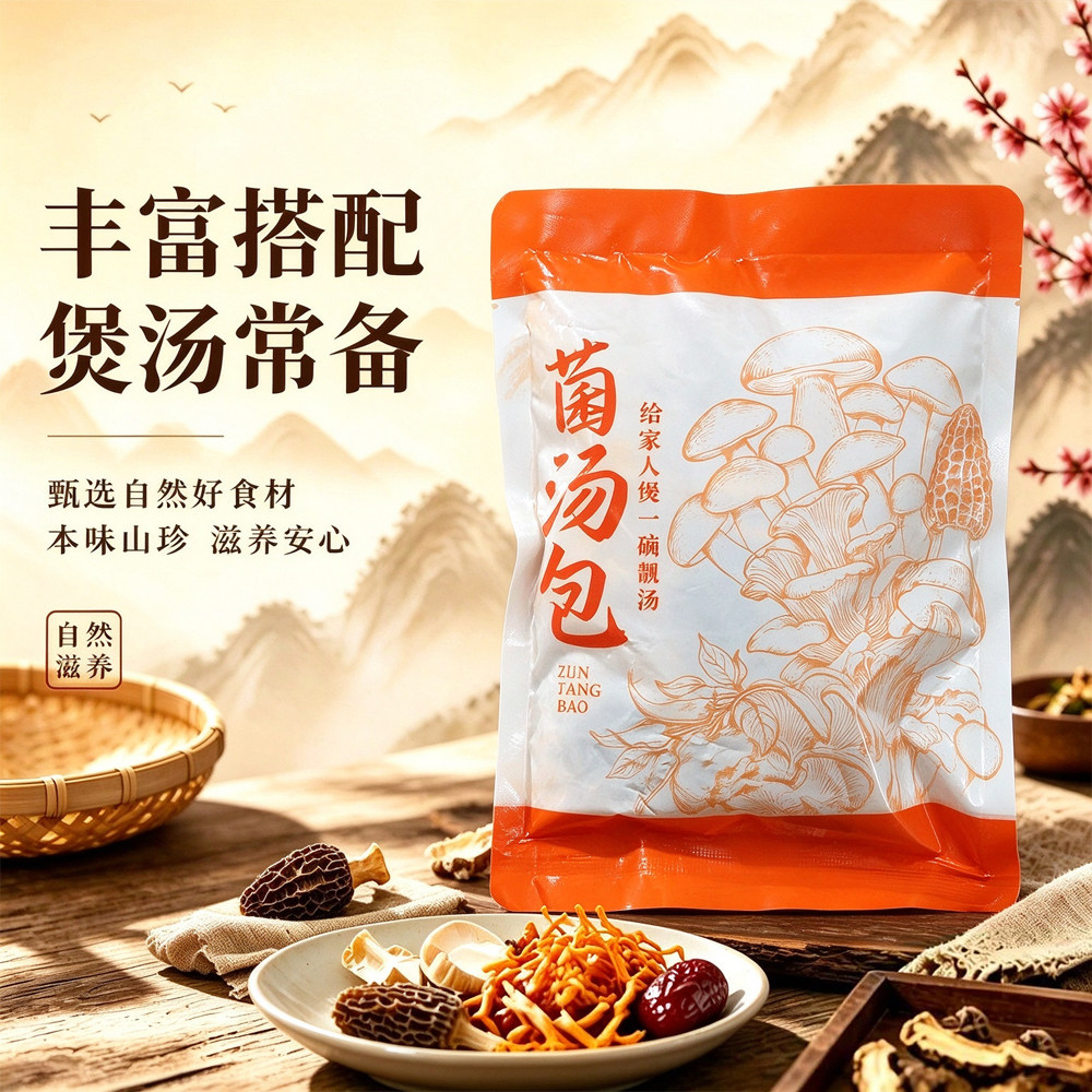 菇兴锦七彩菌汤包【50克X3包】
