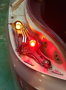 普桑POLO君威赛欧CUV哈弗H3LED尾灯灯泡后示宽灯R5W10W超亮红光
