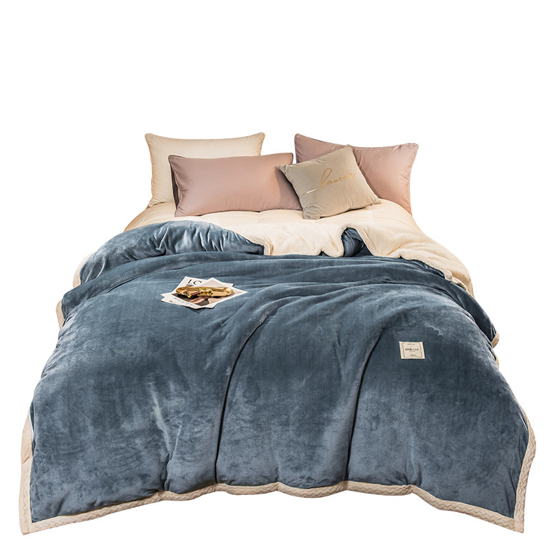 珊瑚绒被套单件家用冬季加厚保暖被罩牛奶法兰绒绒双面羊羔绒被单