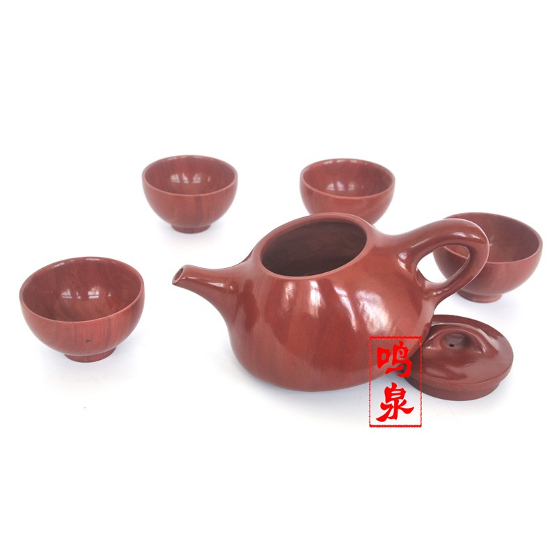 木鱼石手壶茶具(多款可选)套装天然石头茶壶茶杯,礼盒功夫茶具