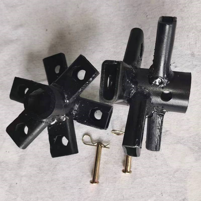 农机配件微耕机开沟培土刀座刀架23/26轴焊接错六刀轴优质加厚料