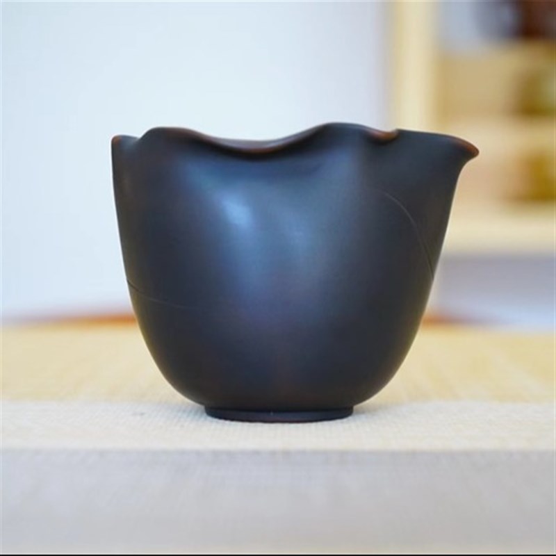 云南建水紫陶公道杯 仿生荷叶分茶器功夫茶具 天然泥料纯手工茶漏