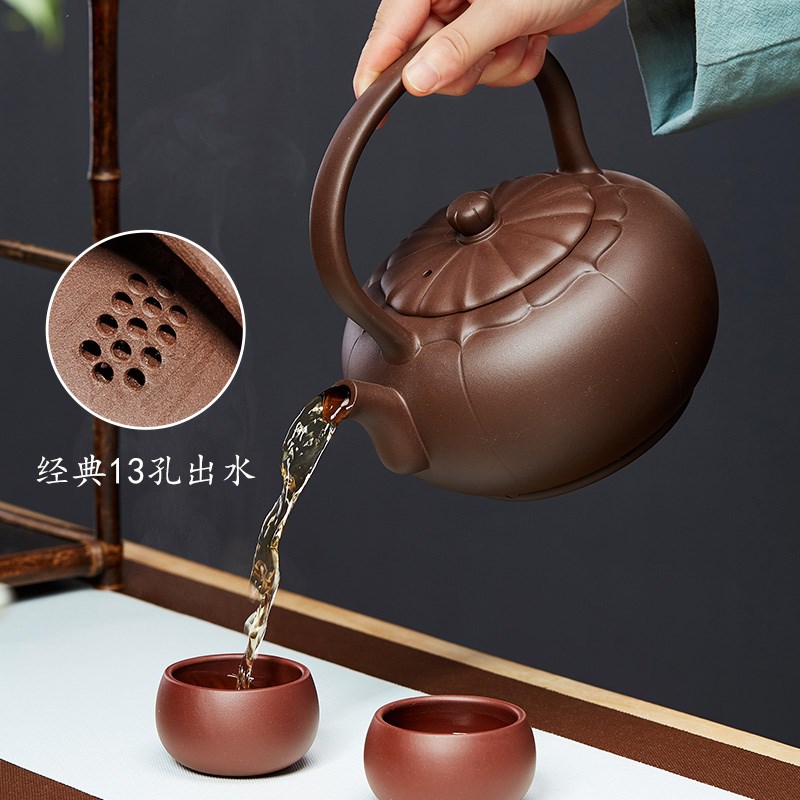 宜兴紫砂烧茶壶家用提梁煮茶烧水壶电陶炉煮水蒸茶器电热茶炉茶具
