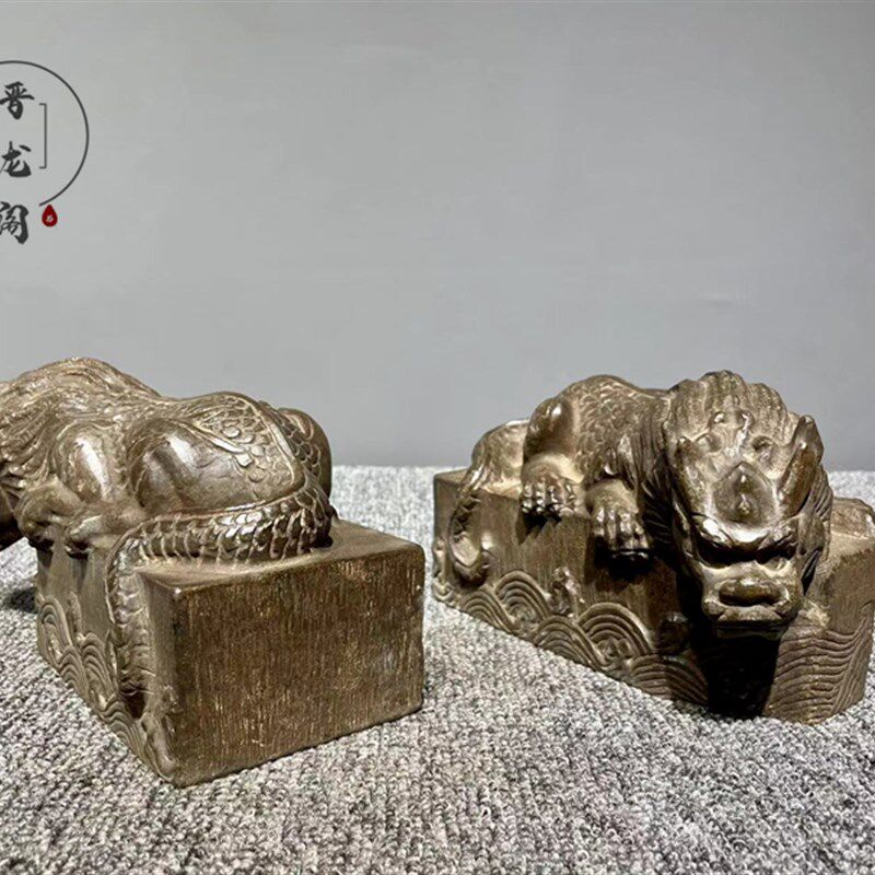 山西青石半手工雕刻吉祥吸水兽瑞兽狮子案头摆件家居装饰新品包邮