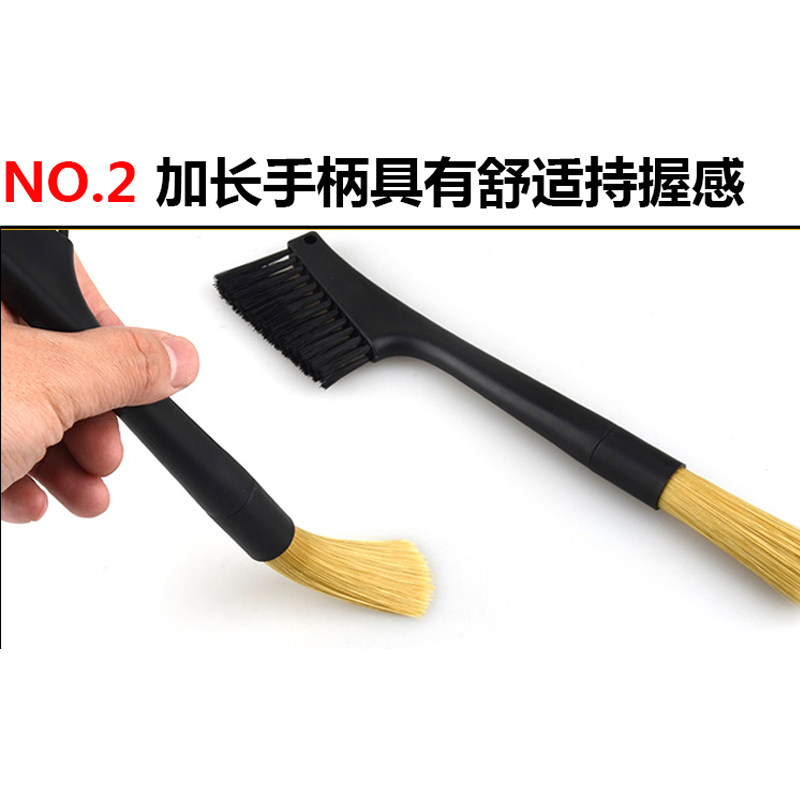 双头防水吧台清洁刷磨豆机清理咖啡粉刷咖啡机塑料大扫刷子软毛刷