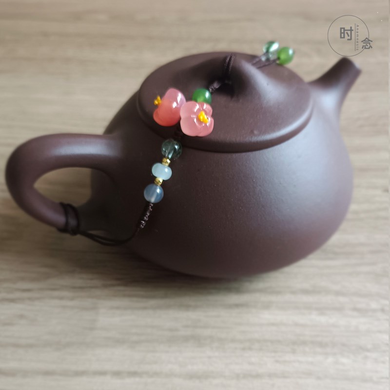 时念高级紫砂西施茶壶盖防摔绳专用绑杯子连接线挂饰配件吊坠提滴