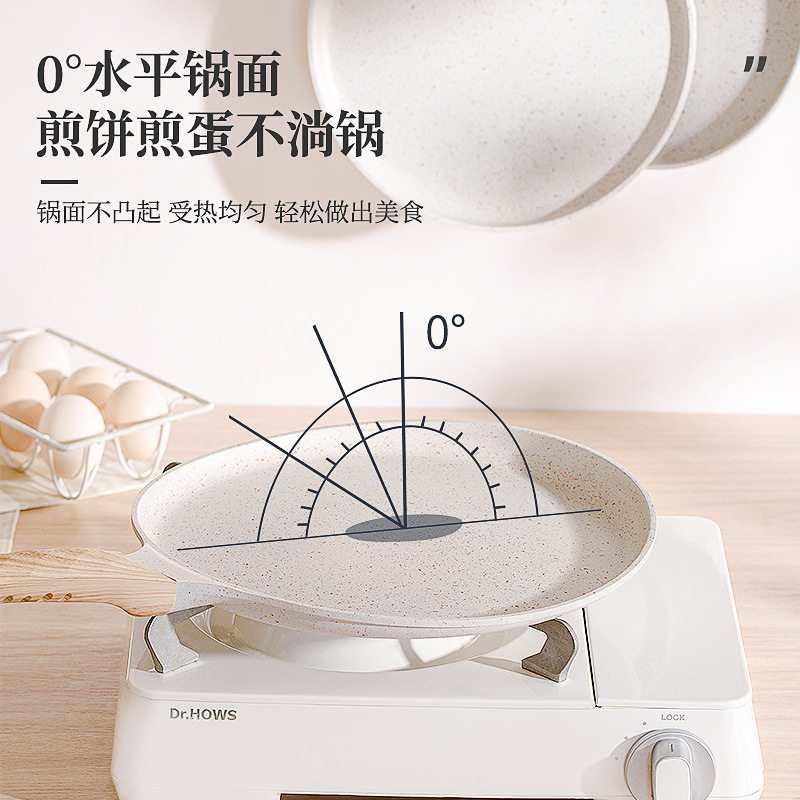 麦饭石千层平底锅家用不粘锅蛋糕皮烙饼专用煎锅牛排早餐锅煎饼锅