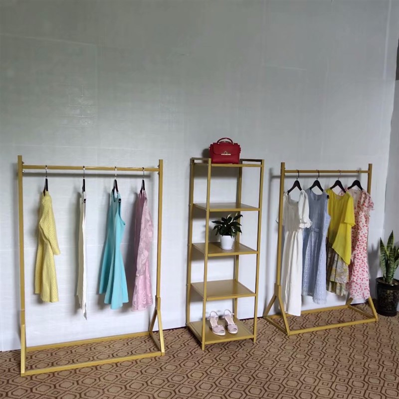 欧式铁艺服装店展示架 落地架中岛挂衣架 龙门架展示店摆摊服装