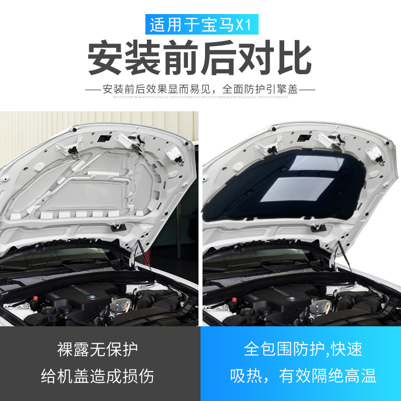 宝马10-21款X1 x1发动机隔音棉隔热棉止震板吸音棉X1前机盖专用
