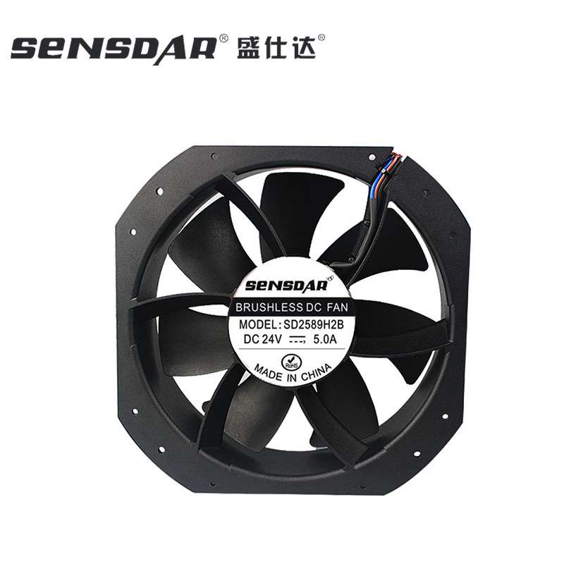 DC28080直流散热风扇大风量静音轴承IP68防水轴流风机支持PWM调速