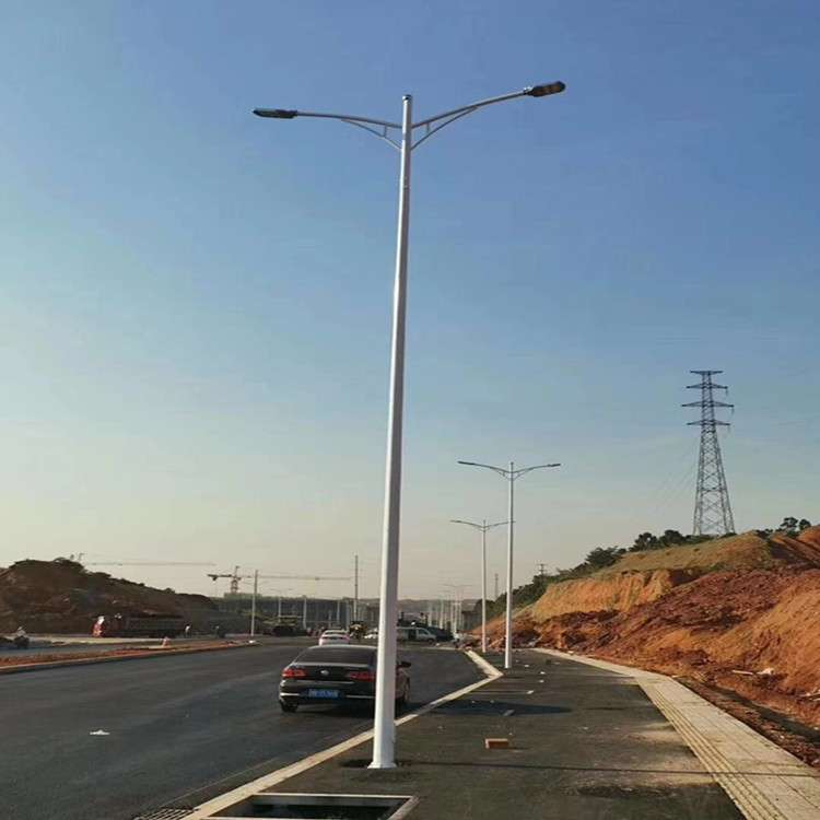 生产厂家 led双臂路灯 工程道路照明户外路灯 A字12米双臂路灯