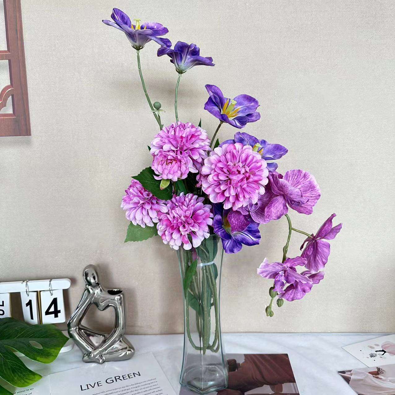 新品仿真绢花组合婚庆婚礼成品花小清新家居桌面花手捧花摄影道具