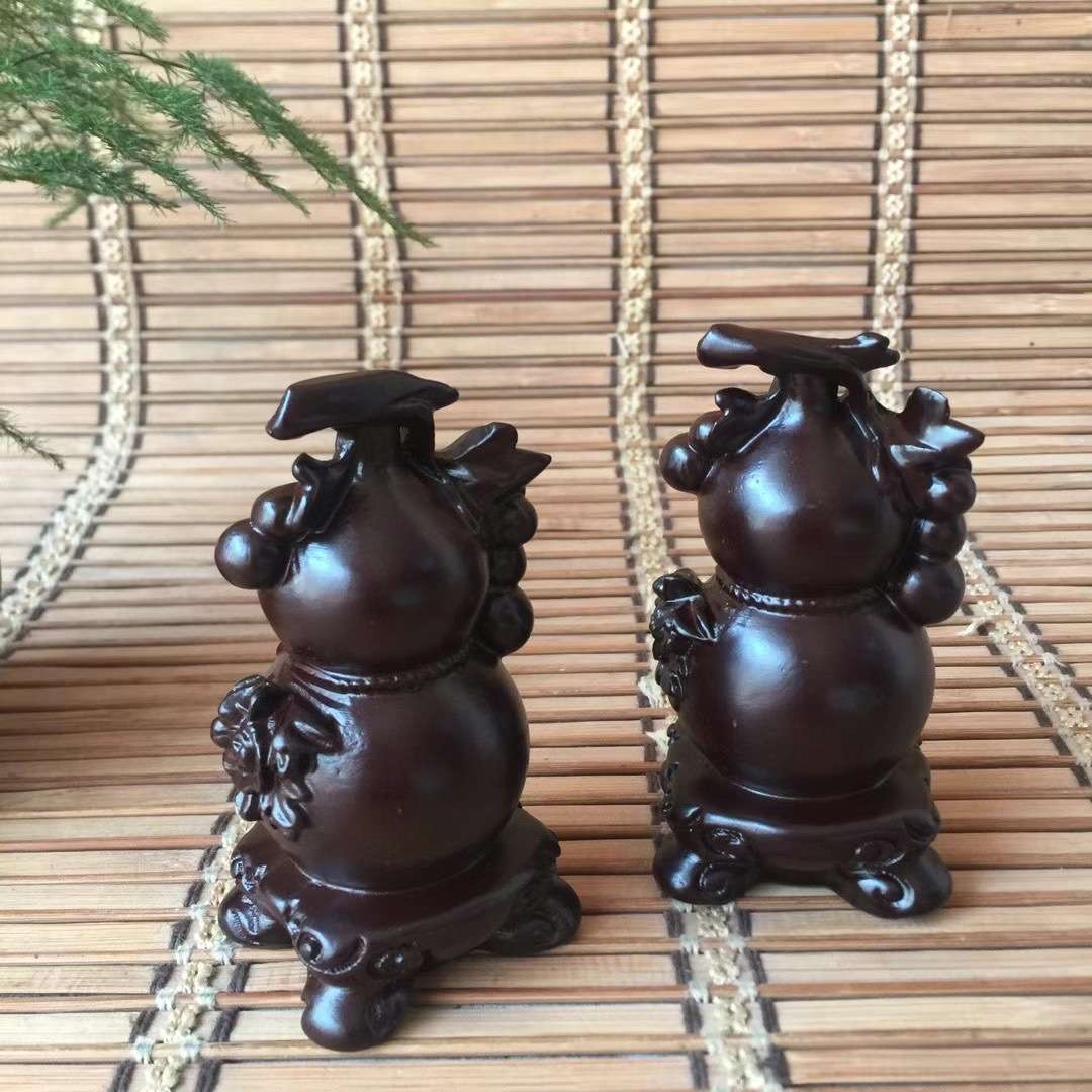 黑檀木葫芦手玩摆件根雕福禄多子多福木质工艺品 葫芦手把件