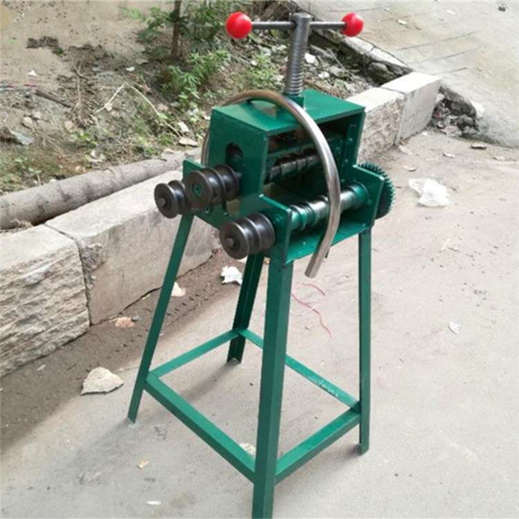 厂家直销手摇弯管机多功能小型折弯器重型手动50双丝杠四轮打圈机
