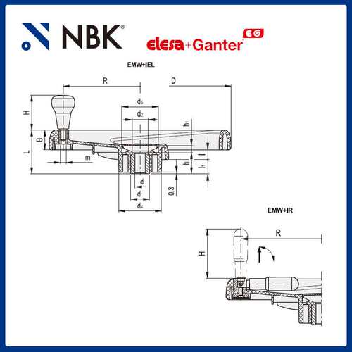 NBK ELESA EMW+IEL 单轮辐手轮高科技聚合体 机械零配件厂家直供