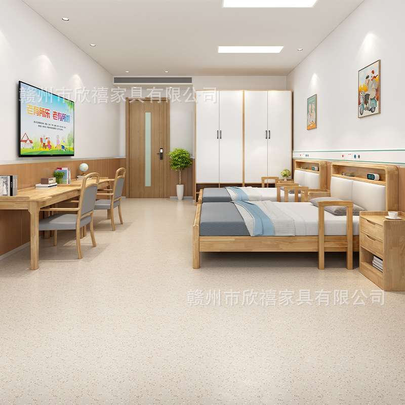 欣禧适老家具套系康养中心1.2米实木床养老院单人床老年实木床