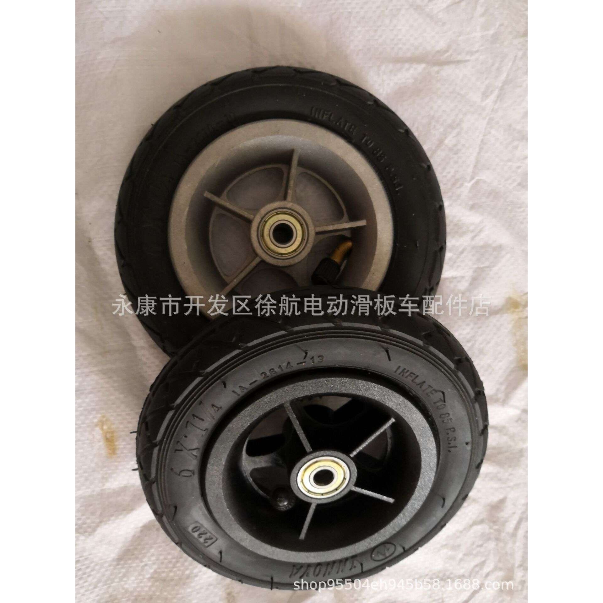 厂家直供6寸小冲浪迷你电动滑板车6x11/4内外胎轮毂轮胎