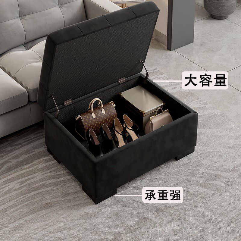 沙发脚踏单个储物贵妃榻可坐边加长客厅家用换鞋收纳脚拼接沙发凳