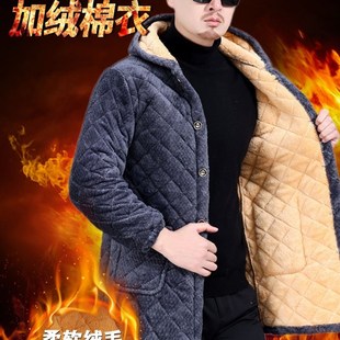 加绒罩衣男款冬季加厚工作服四川外套棉衣大码棉服耐脏加大加长士