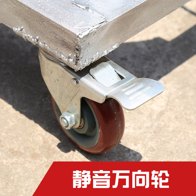 瓦罐煨汤推车商用厨房拖车 带刹车瓦缸汤车 手推手拉货车