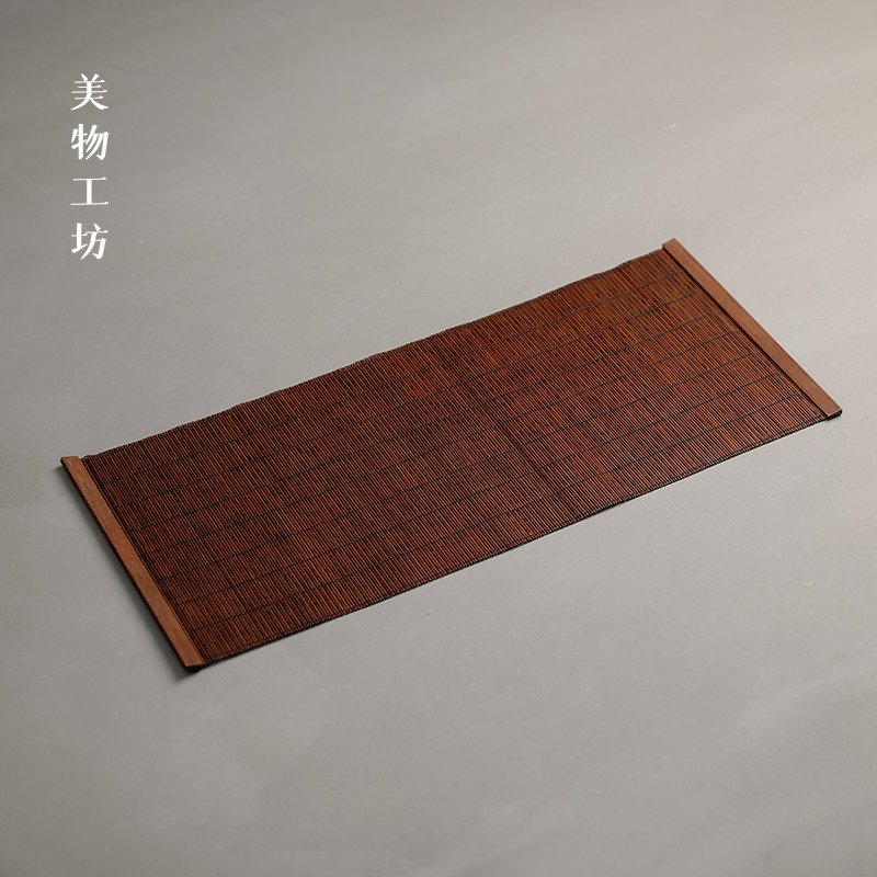 古幽竹席茶垫功夫茶具配件竹制竹帘茶席茶具茶台饰竹垫子日式桌旗