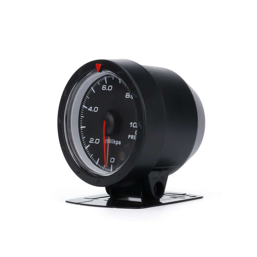 跨境汽车改装油压表12V60mm通用款 红光白光赛车油压表黑面