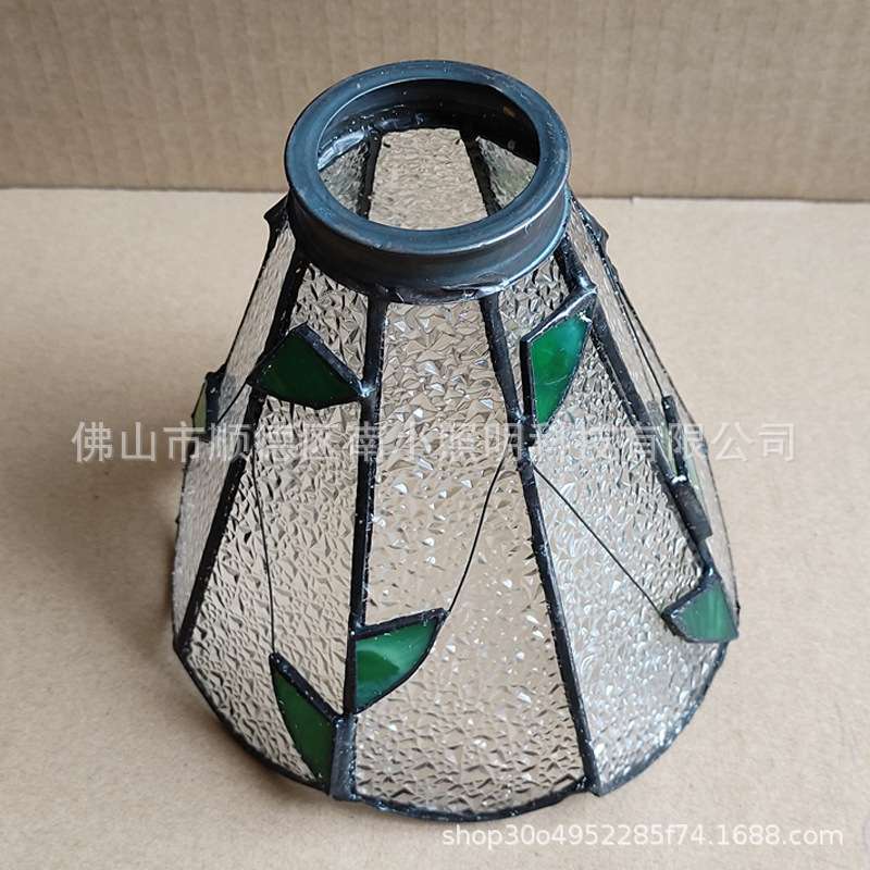 浪漫地中海蒂凡尼吊灯玻璃灯罩法式复古餐厅灯罩走廊床头吊灯灯罩