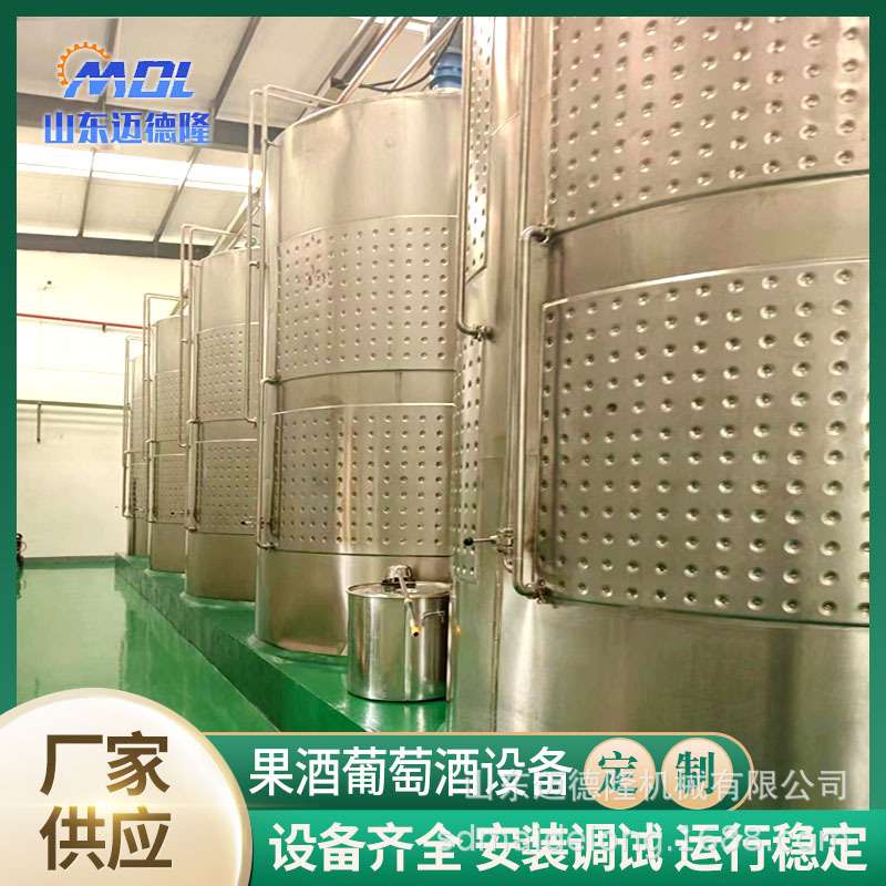 果酒发酵罐葡萄蓝莓酿酒设备白兰地蒸馏器大型红酒储存罐