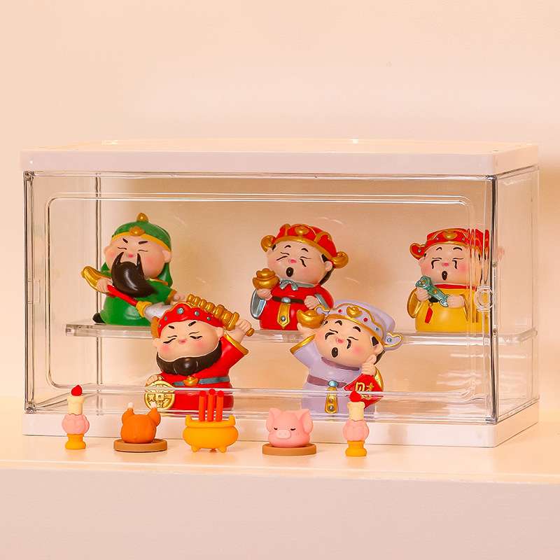 财神贡品小摆件创意树脂摆件桌面玄关摆件五路财神爷家居供奉神仙