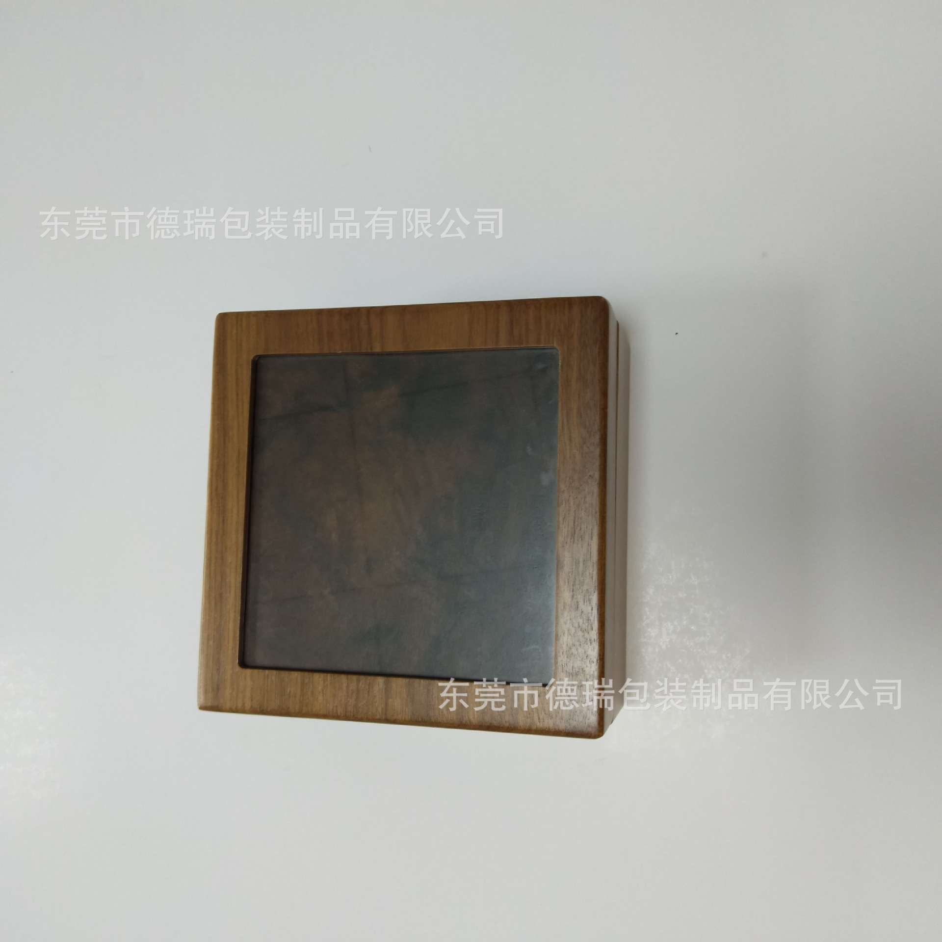 胡桃木实木首饰收纳盒 胡桃木带镜面化妆木盒 胡桃木本色油漆盒