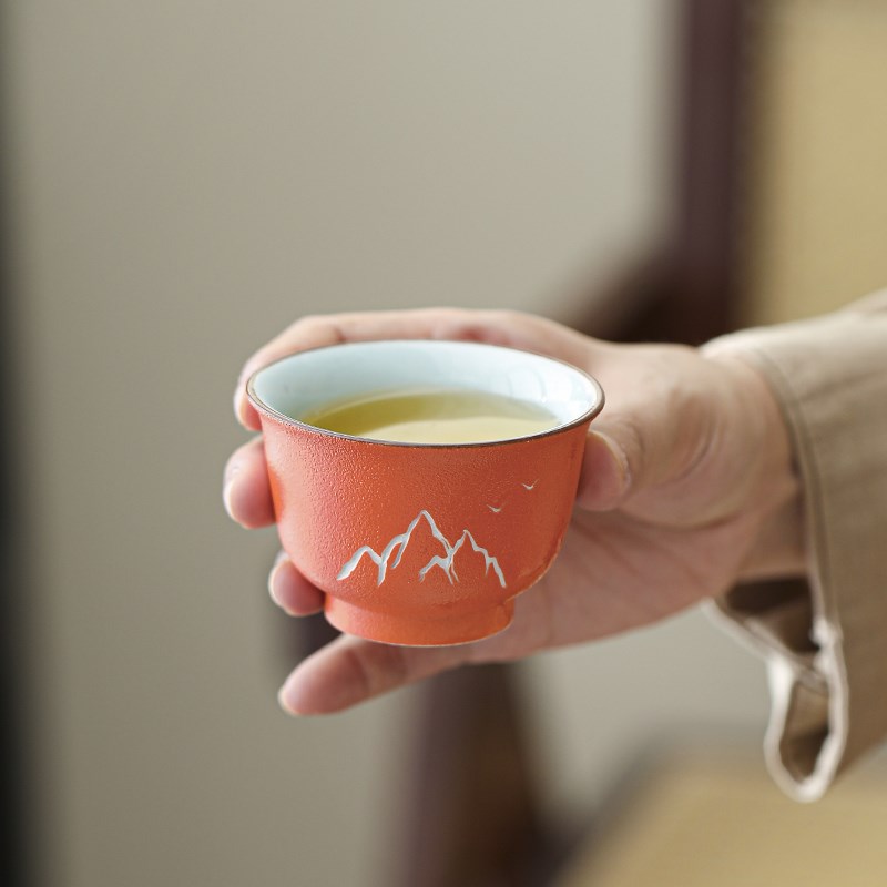 功夫蜡烛温煮茶器温茶套装提梁壶一壶两个品茗茶杯千里江山礼盒装