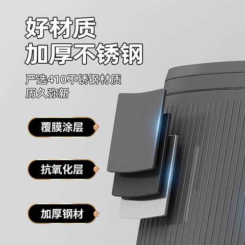 智能感应垃圾桶厨房商用客厅办公室带盖大容量不锈钢30L50L新款