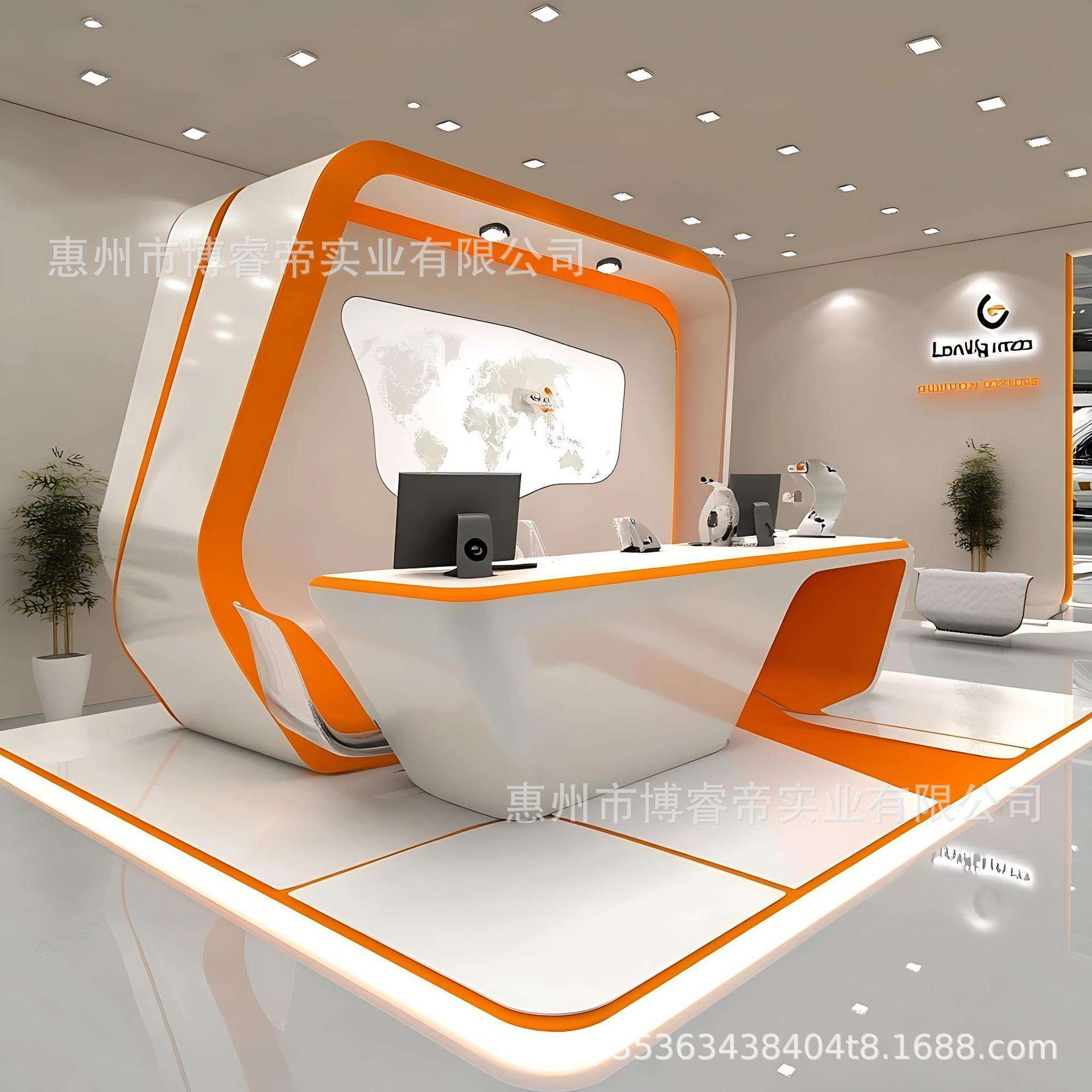 玻璃钢商场展台展厅设计风格搭建创意美陈会展陈列会场台搭建