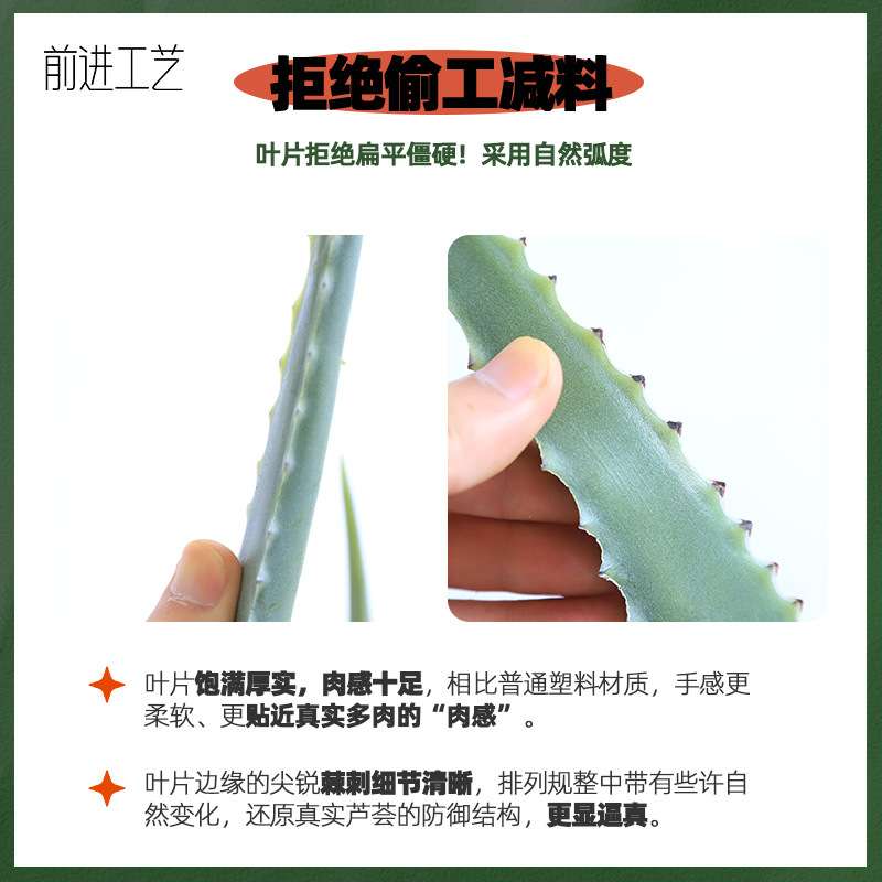 仿真芦荟盆栽热带多肉假植物店铺桌面橱窗落地造景沙漠绿植龙舌兰