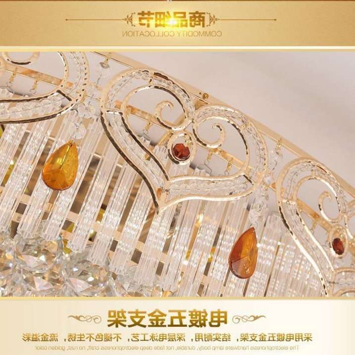 圆形LED贴片水晶灯客厅卧室吸顶灯奢华酒店工程别墅蛋糕灯