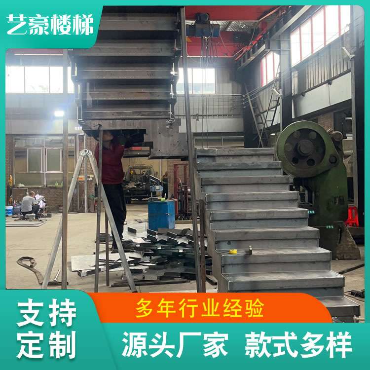 成品别墅复式堆叠楼梯二层夹层钢结构楼梯复式公寓楼悬浮楼梯多层